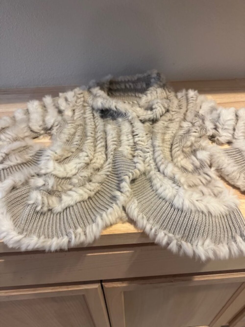 Dismero Made in Italy | Knit Sweater with Fur & Matching Scarf Vtg Sz L - Picture 6 of 14